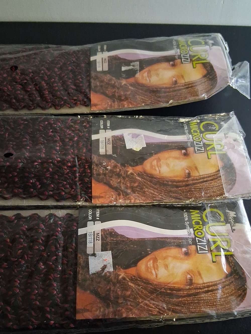Magic Micro Zizi Curl Synthetic Hair Extensions - Burgundy Black